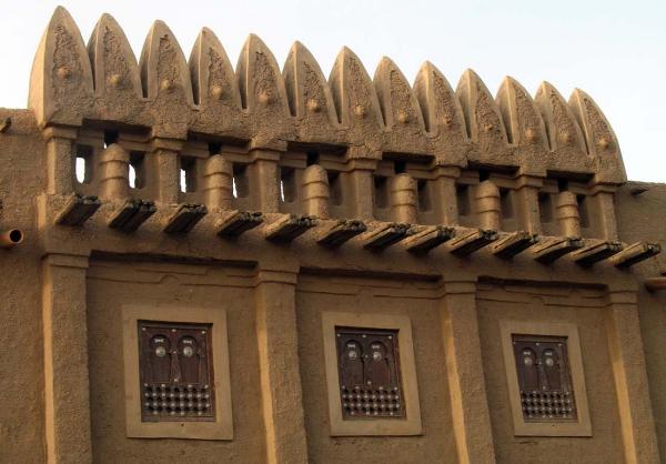Moroccan Architecture in Djenne -- each conical addition on the roof is supposed to represent another child in the family